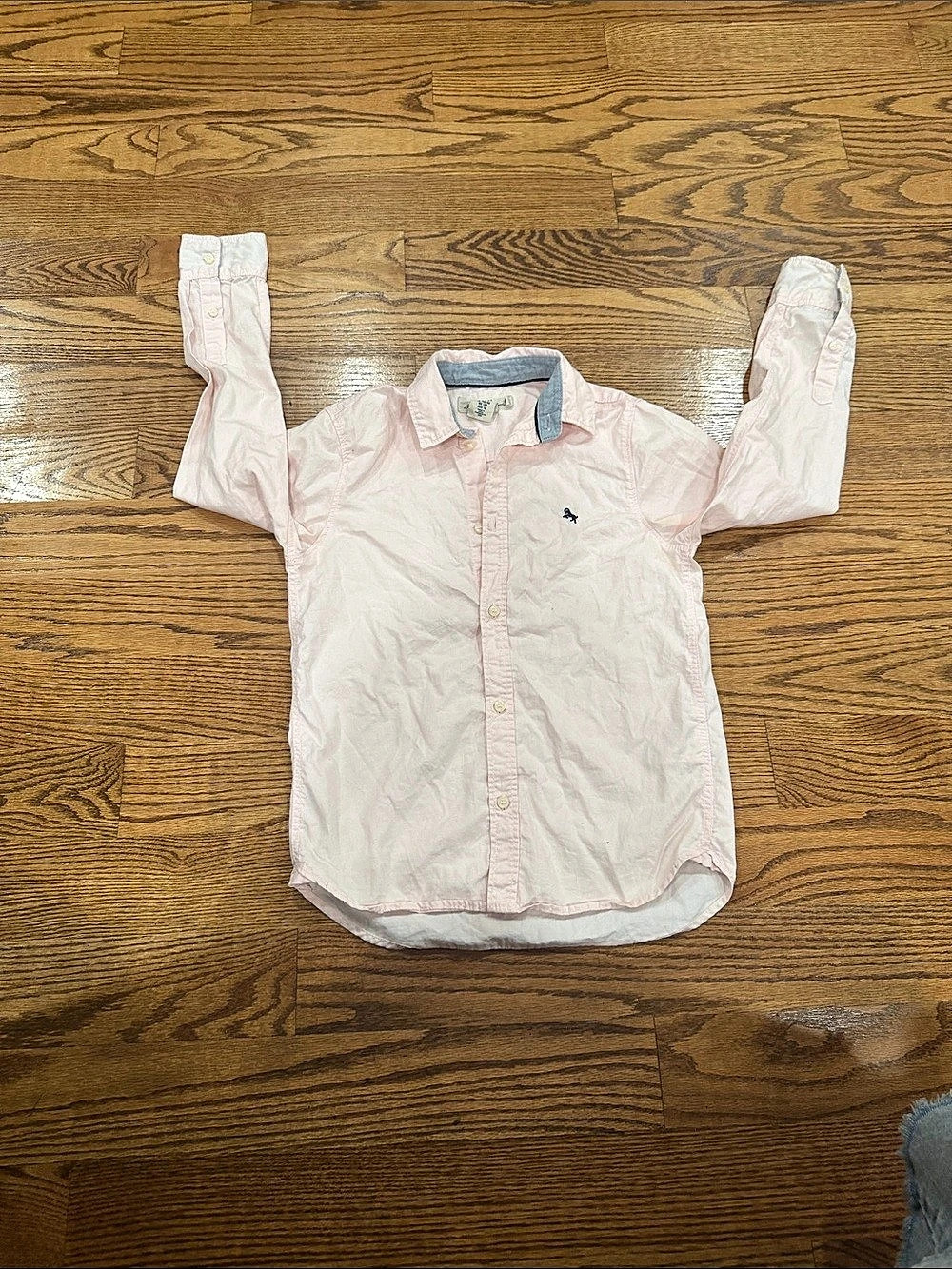 H&M Pink Button Down Shirt Size 10-12